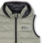 Daunenjacke mit Kapuze in Flann-Optik BOSS 
                    BOY