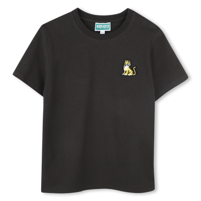 Baumwoll-T-Shirt mit Stick-Patch KENZO KIDS UNISEX