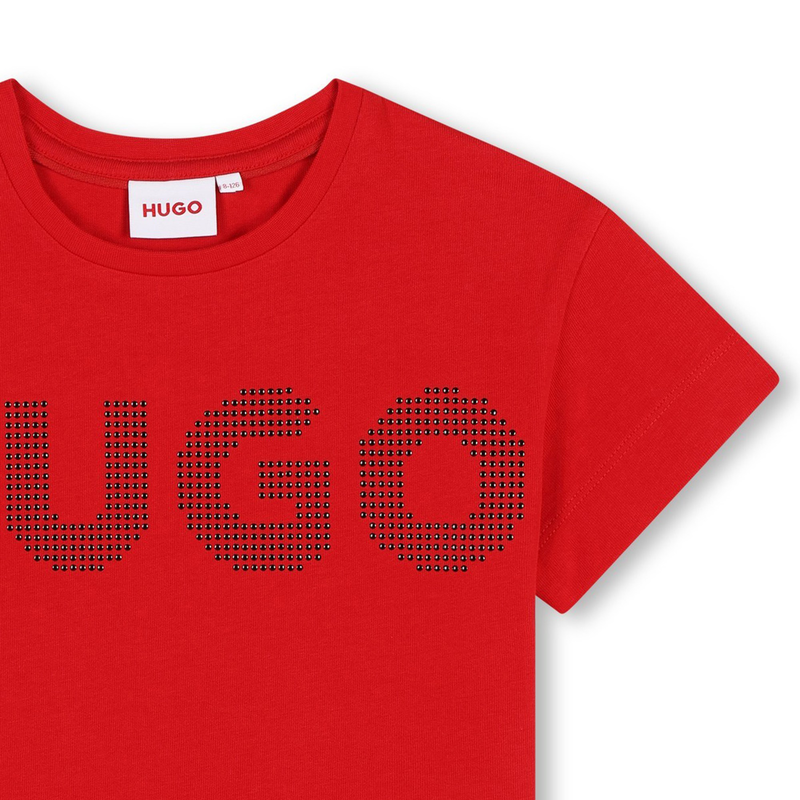 T-Shirt mit Nieten-Logo HUGO 
                        GIRL
