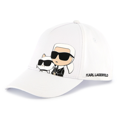 Verstellbare Cap mit Print KARL LAGERFELD KIDS GIRL