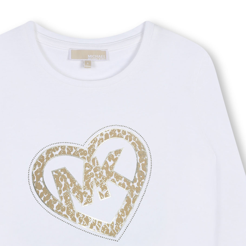 Langarm-T-Shirt aus Baumwolle MICHAEL KORS 
                        GIRL