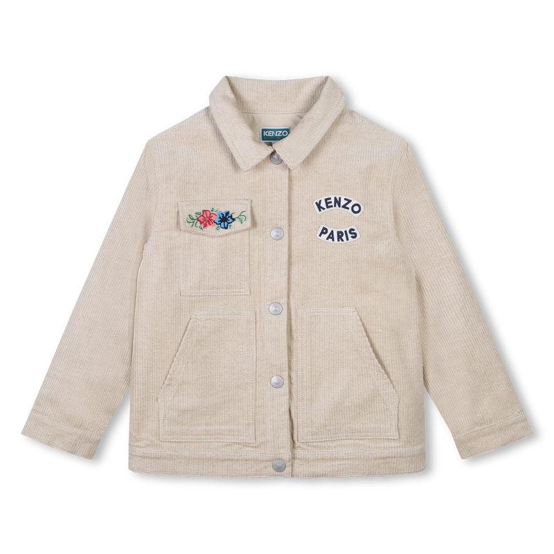 Cord-Jacke mit Druckknöpfen KENZO KIDS 
                        GIRL