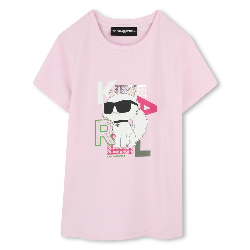 Bedrucktes T-Shirt KARL LAGERFELD KIDS 
                        GIRL