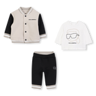 Set aus Strickjacke und Hose aus doppeltem Jersey KARL LAGERFELD KIDS 
                    BOY