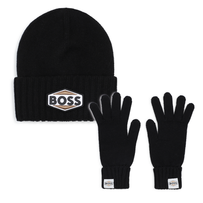 M&uuml;tze und Handschuhe Set BOSS JUNGE