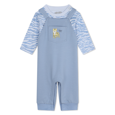 T-Shirt und Baumwoll-Latzhose KENZO KIDS BOY