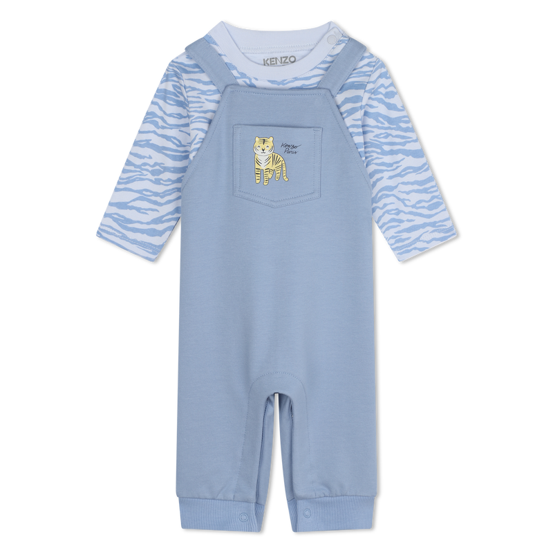 T-Shirt und Baumwoll-Latzhose KENZO KIDS 
                        BOY