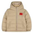Daunenjacke mit Kapuze, BEIGE, hi-res