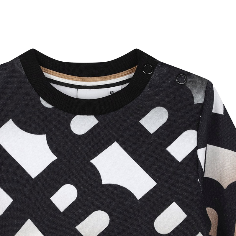 Dreifarbiger Sweater mit Print BOSS 
                        BOY