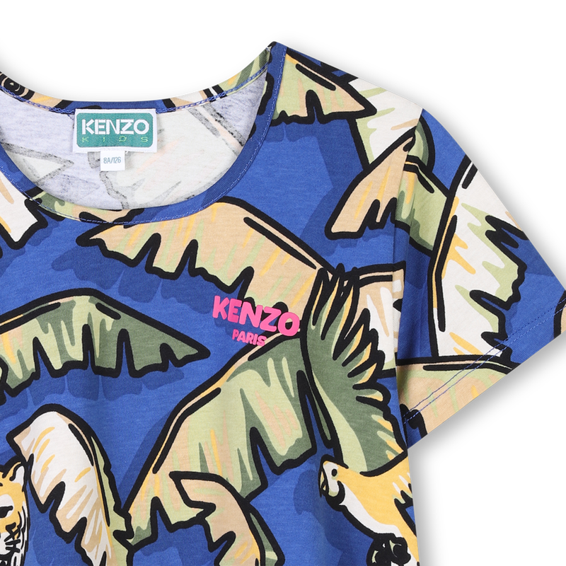 T-Shirt-Kleid aus Baumwolle KENZO KIDS 
                        GIRL