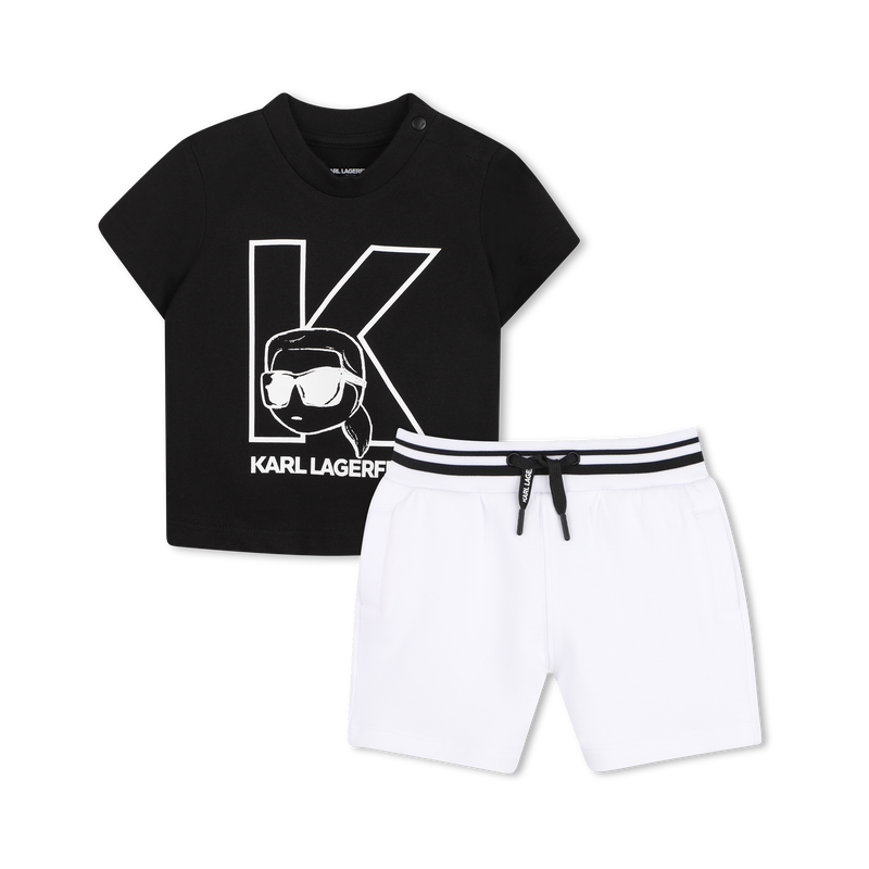 SET AUS T-SHIRT UND BERMUDASHORTS KARL LAGERFELD KIDS 
                        BOY
