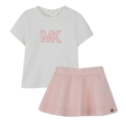 Set aus t-shirt und rock, HELL ROSE, hi-res
