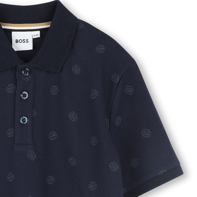 Gerades Poloshirt mit Print BOSS 
                        BOY