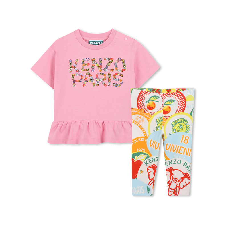 Set mit T-Shirt und Leggings KENZO KIDS 
                        GIRL