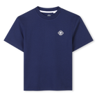 Weites T-Shirt mit Druck, MITTELALTERLICHES BLAU, hi-res
