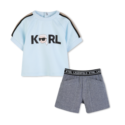 SET AUS T-SHIRT UND SHORTS KARL LAGERFELD KIDS BOY