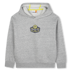 Fleece-Kapuzenpullover, MELIERTES GRAU, hi-res