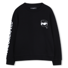 Bedrucktes sweatshirt, SCHWARZ, hi-res