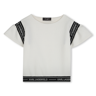 T-Shirt mit Volant-&Auml;rmeln KARL LAGERFELD KIDS GIRL