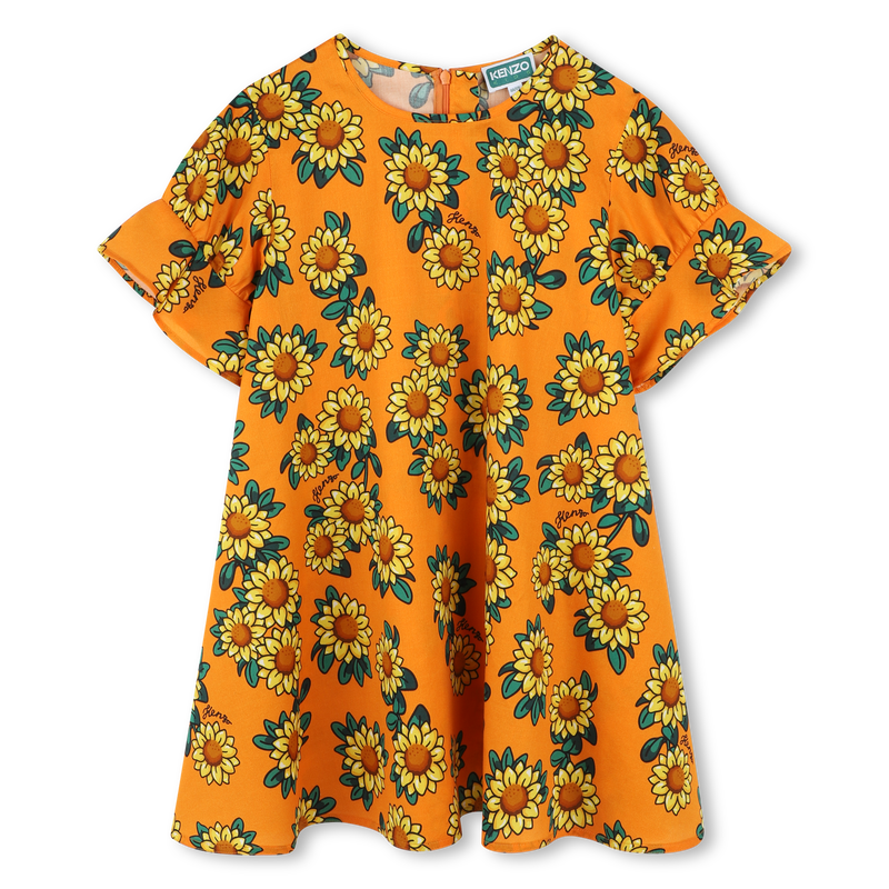 Kleid mit Sonnenblumen KENZO KIDS 
                        GIRL