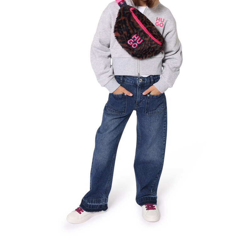 Sweatjacke mit Blumenmotiv HUGO 
                        GIRL