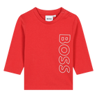 Baumwoll-Shirt mit Logo BOSS 
                    BOY