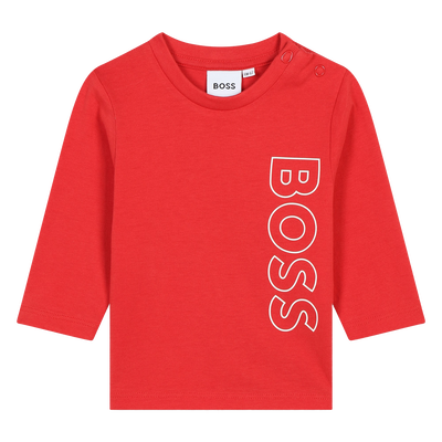 Baumwoll-Shirt mit Logo BOSS BOY