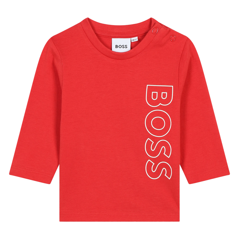 Baumwoll-Shirt mit Logo BOSS 
                        BOY