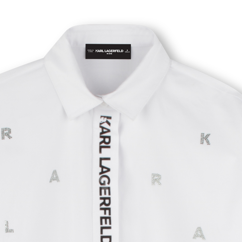 Lang&auml;rmeliges Hemdkleid KARL LAGERFELD KIDS 
                        GIRL
