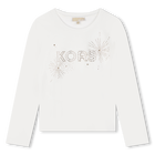 Langarm-T-Shirt aus Baumwolle MICHAEL KORS 
                    GIRL