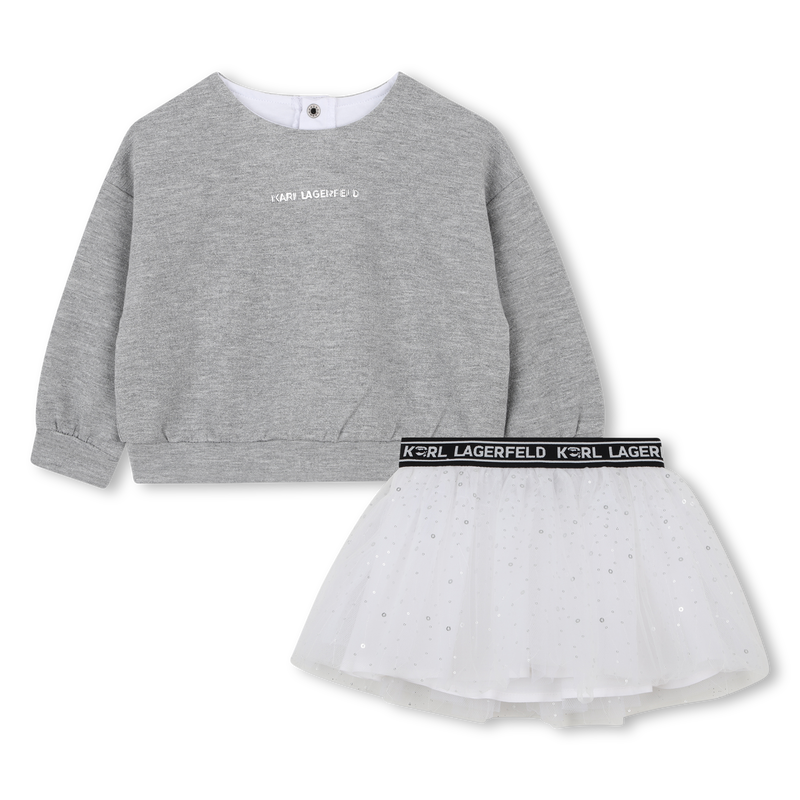 Set aus Sweatshirt und Rock KARL LAGERFELD KIDS 
                        GIRL