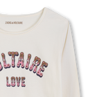 Bedrucktes lang&auml;rmeliges T-Shirt ZADIG VOLTAIRE 
                    GIRL