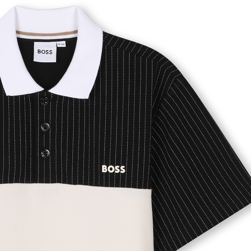 Polo mit Kontrasteins&auml;tzen BOSS 
                        BOY