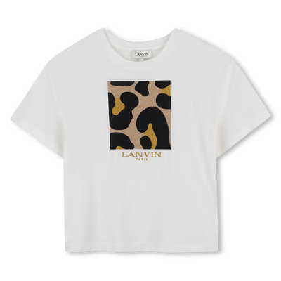 Kurz&auml;rmeliges bedrucktes T-Shirt LANVIN GIRL