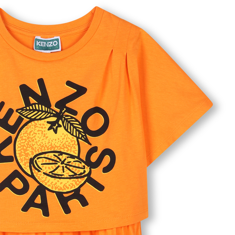 2-in-1-Kleid mit Motiv KENZO KIDS 
                        GIRL