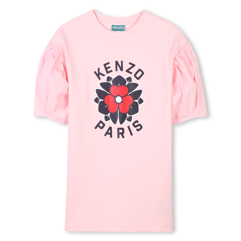 T-Shirt-Kleid mit Ballonärmeln KENZO KIDS 
                        GIRL