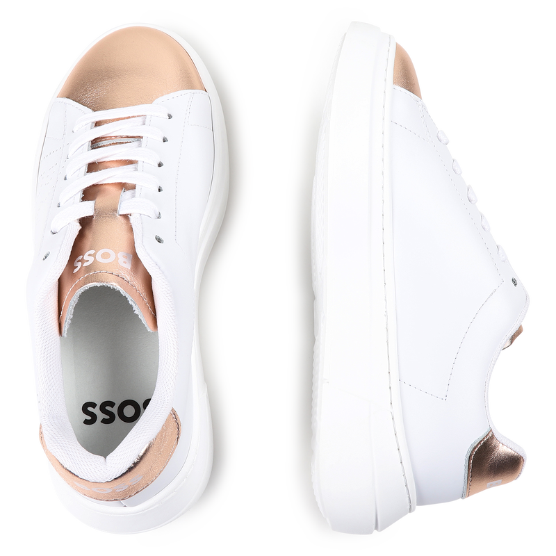 Schn&uuml;r-sneaker aus leder