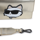 Handtasche aus feinnarbigem, beschichtetem Textil KARL LAGERFELD KIDS 
                    GIRL