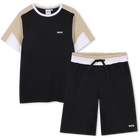 T-shirt + bermuda-set, SCHWARZ, hi-res