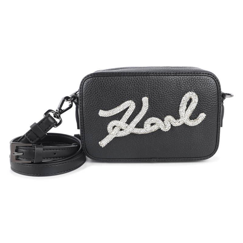 Handtasche, genarbtes und glatt beschichtetes Text KARL LAGERFELD KIDS 
                        GIRL