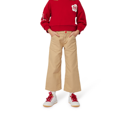 Schlaghose aus Baumwolle KENZO KIDS GIRL