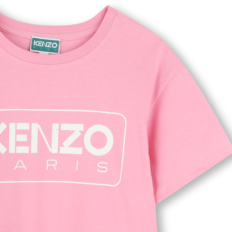 Kleid mit Logo und Volant KENZO KIDS 
                        GIRL