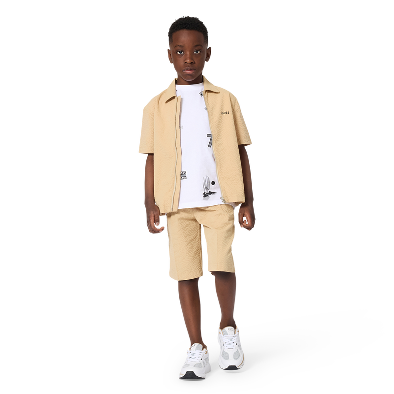 BERMUDASHORTS AUS LEICHTEM GEPR&Auml;GTEM STOFF BOSS 
                        BOY