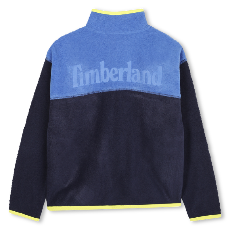 Zweifarbige Strickjacke aus Fleece TIMBERLAND 
                        BOY