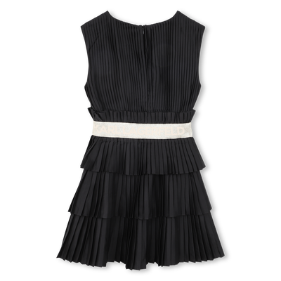 PLISSIERTES KURZ&Auml;RMELIGES KLEID KARL LAGERFELD KIDS GIRL