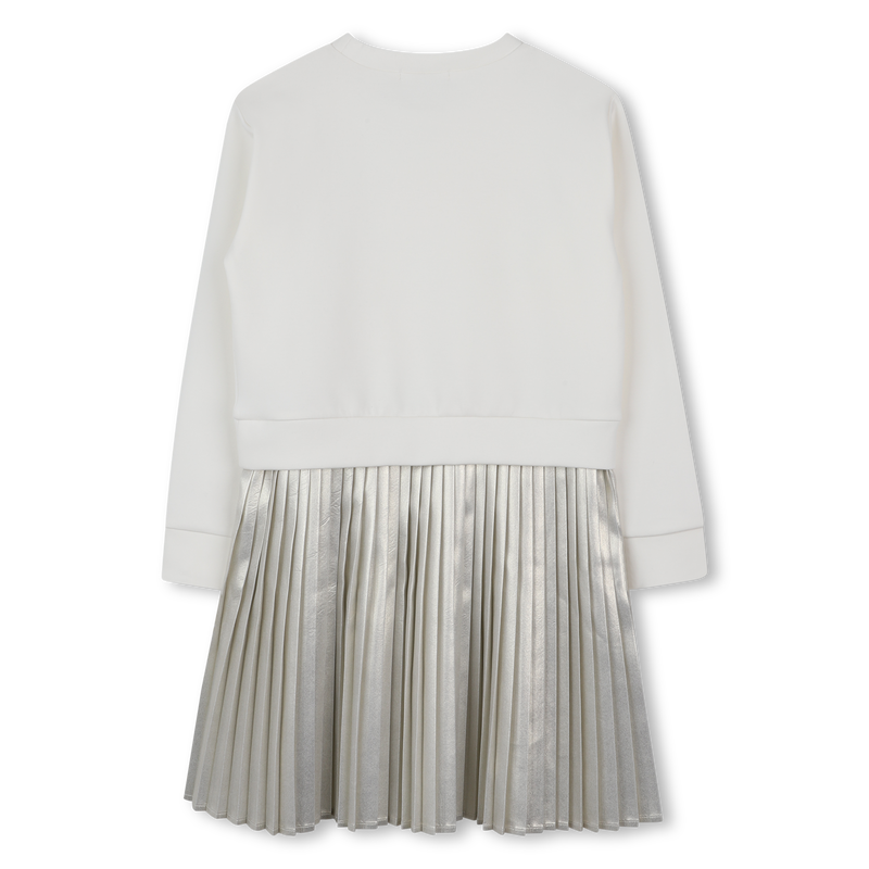 Langärmeliges Kleid aus Bi-Material MICHAEL KORS 
                        GIRL