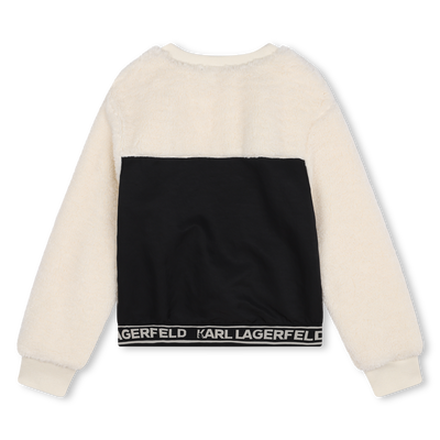 Sweatshirt aus 2 Materialien KARL LAGERFELD KIDS GIRL