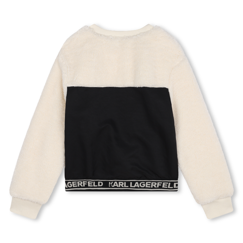 Sweatshirt aus 2 Materialien KARL LAGERFELD KIDS 
                        GIRL