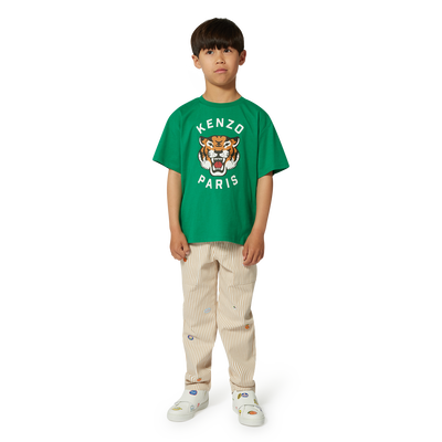 Baumwoll-T-Shirt mit Print KENZO KIDS BOY