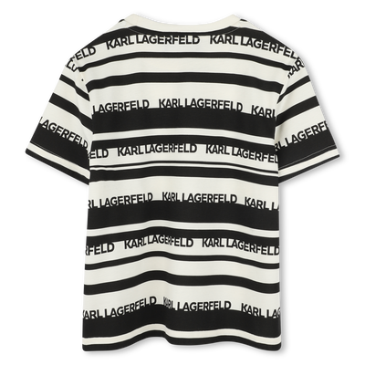 Gestreiftes T-Shirt KARL LAGERFELD KIDS BOY